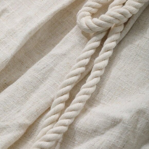 Apricot Casual Women's Pleated Waistband Drawstring Tassel Decor Pants - Picture 7 of 8